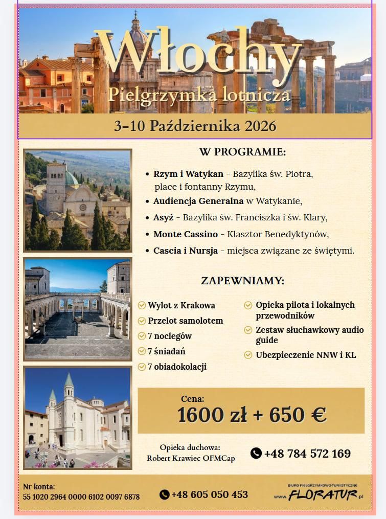 Pielgrzymka jubileuszowa - Włochy