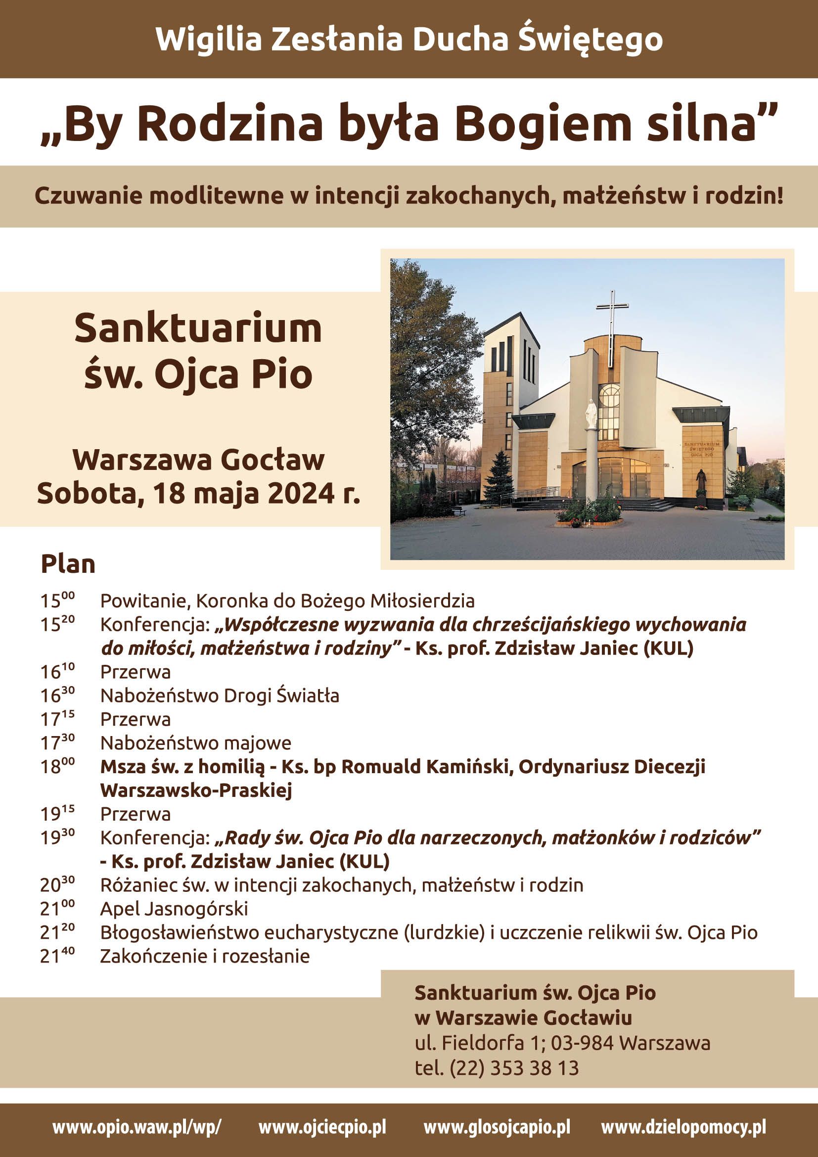 Czuwanie modlitewne w intencji zakochanych, małżeństw i rodzin - 18.05.2024