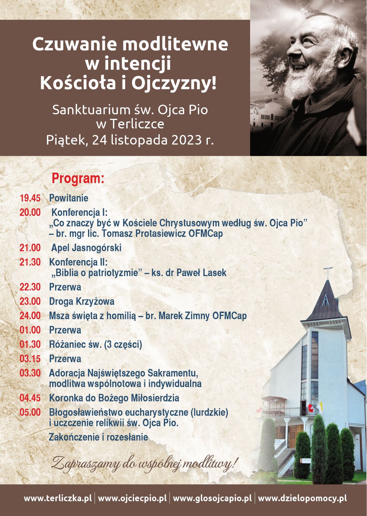 Czuwanie modlitewne w intencji Kościoła i Ojczyzny - 24.11.2023