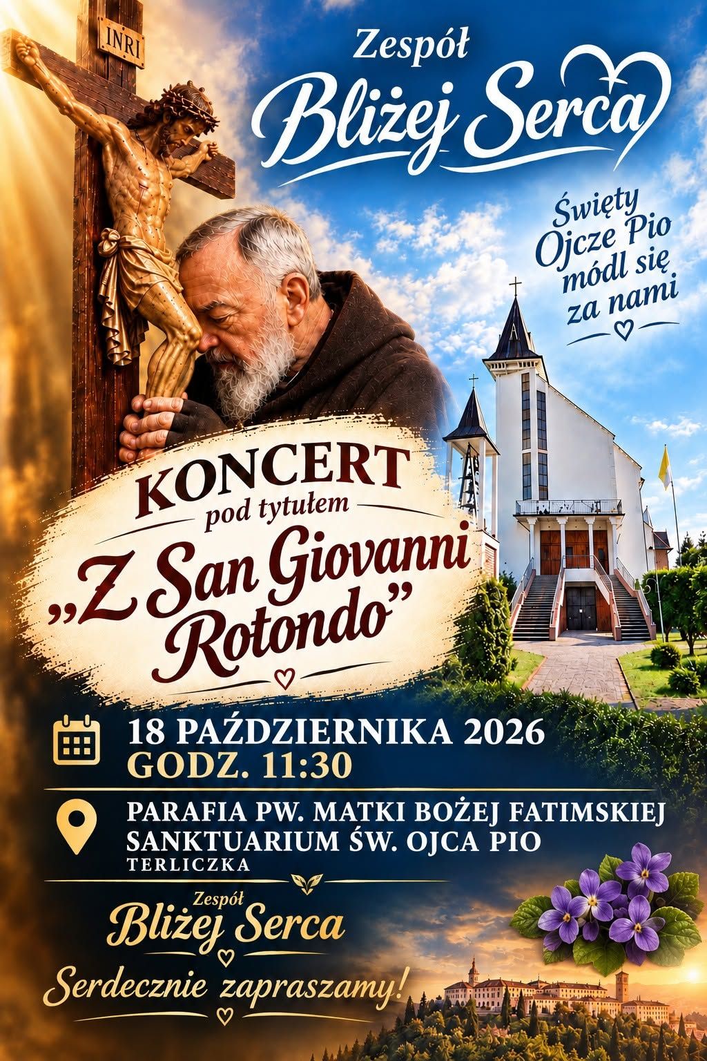 Koncert pieśni i piosenek o ojcu Pio